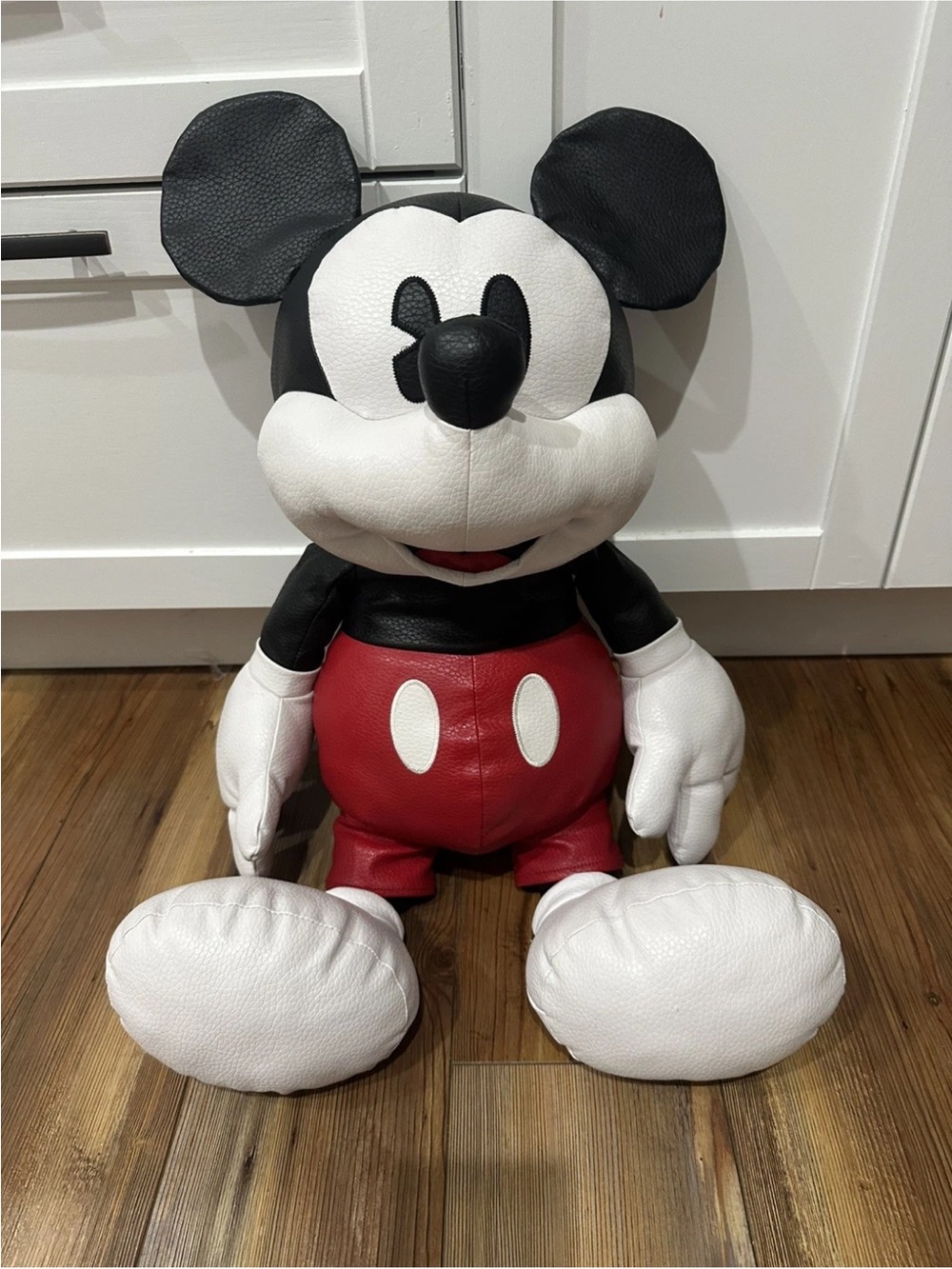 Disney Mickey Mouse Large Simulated Leather Plush - 26 inches RARE